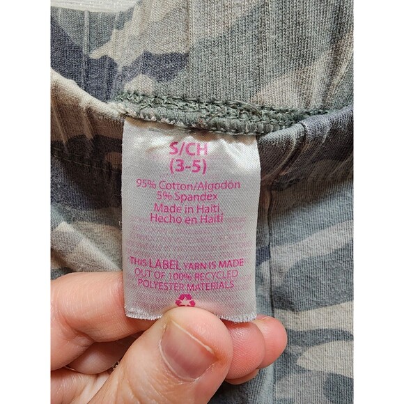 NO BOUNDARIES GIRLS SMALL 3-5 GREEN CAMO LEGGING PANTS COMFY RELAXED STRETCHY - Picture 5 of 10